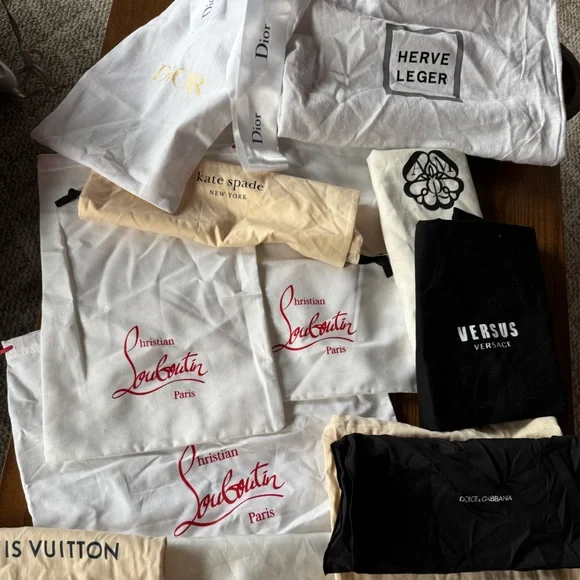 Louis Vuitton Dust Bag Assortment - White, Cream, Black